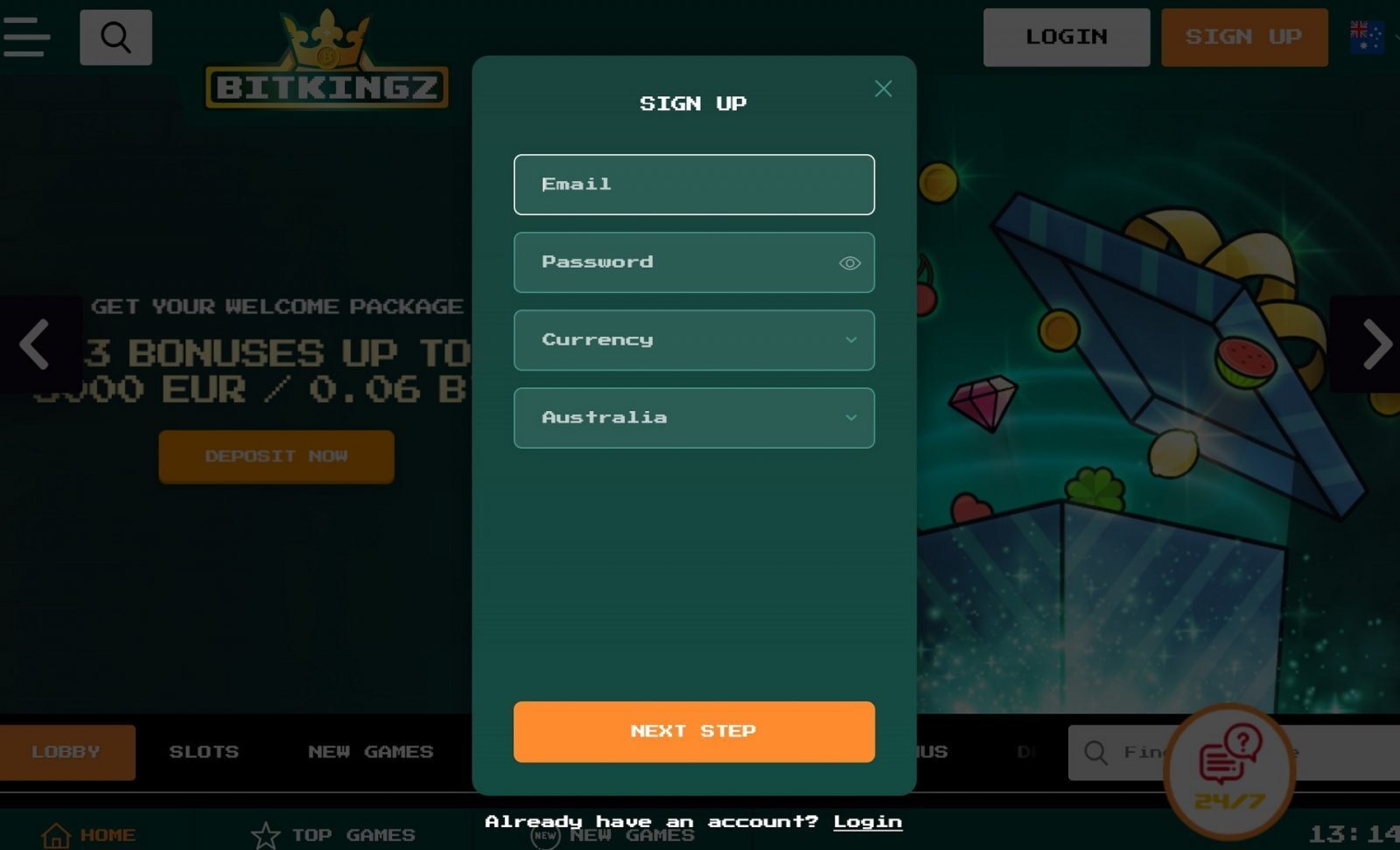 Bitkingz Casino Sign UP