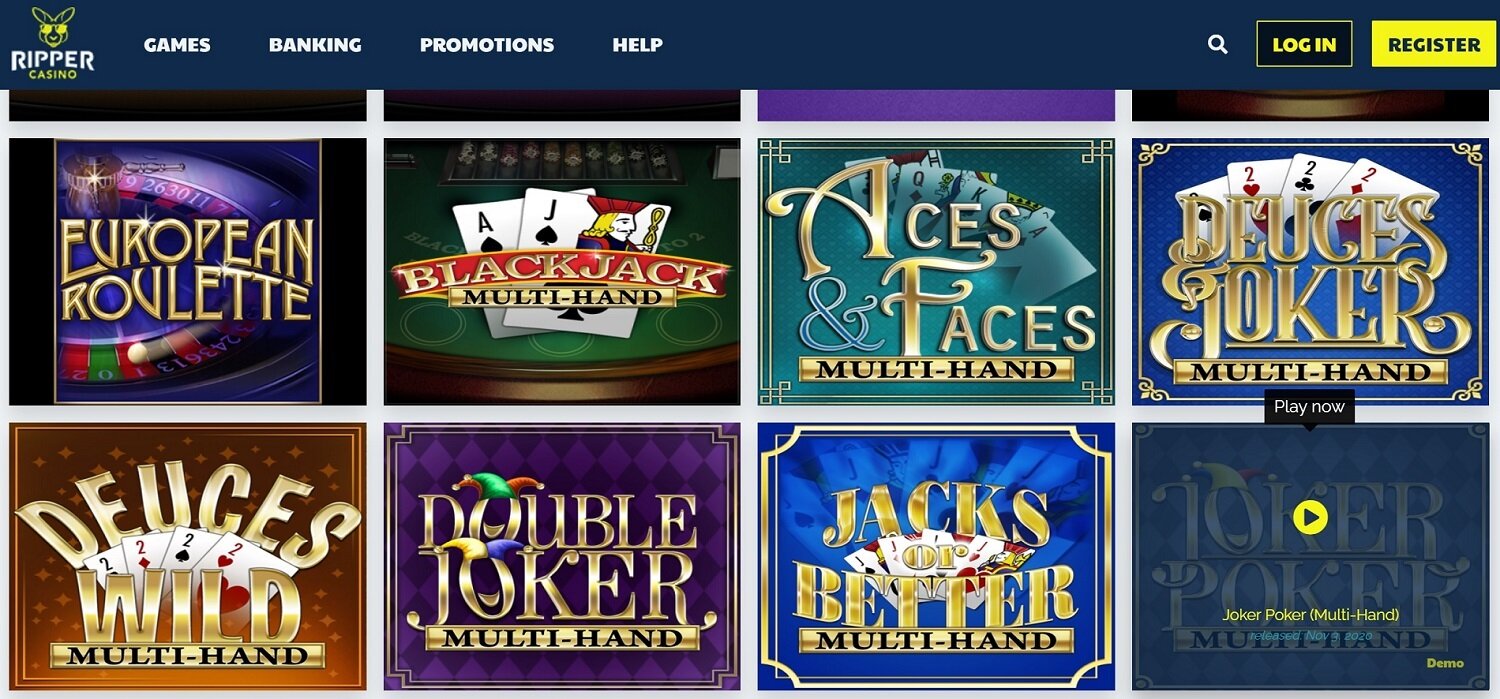 Ripper Casino games