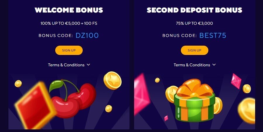 Dazard Casino Bonuses