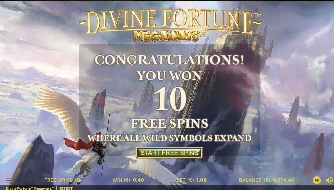 Divine Fortune Megaways Free Spins Trigger