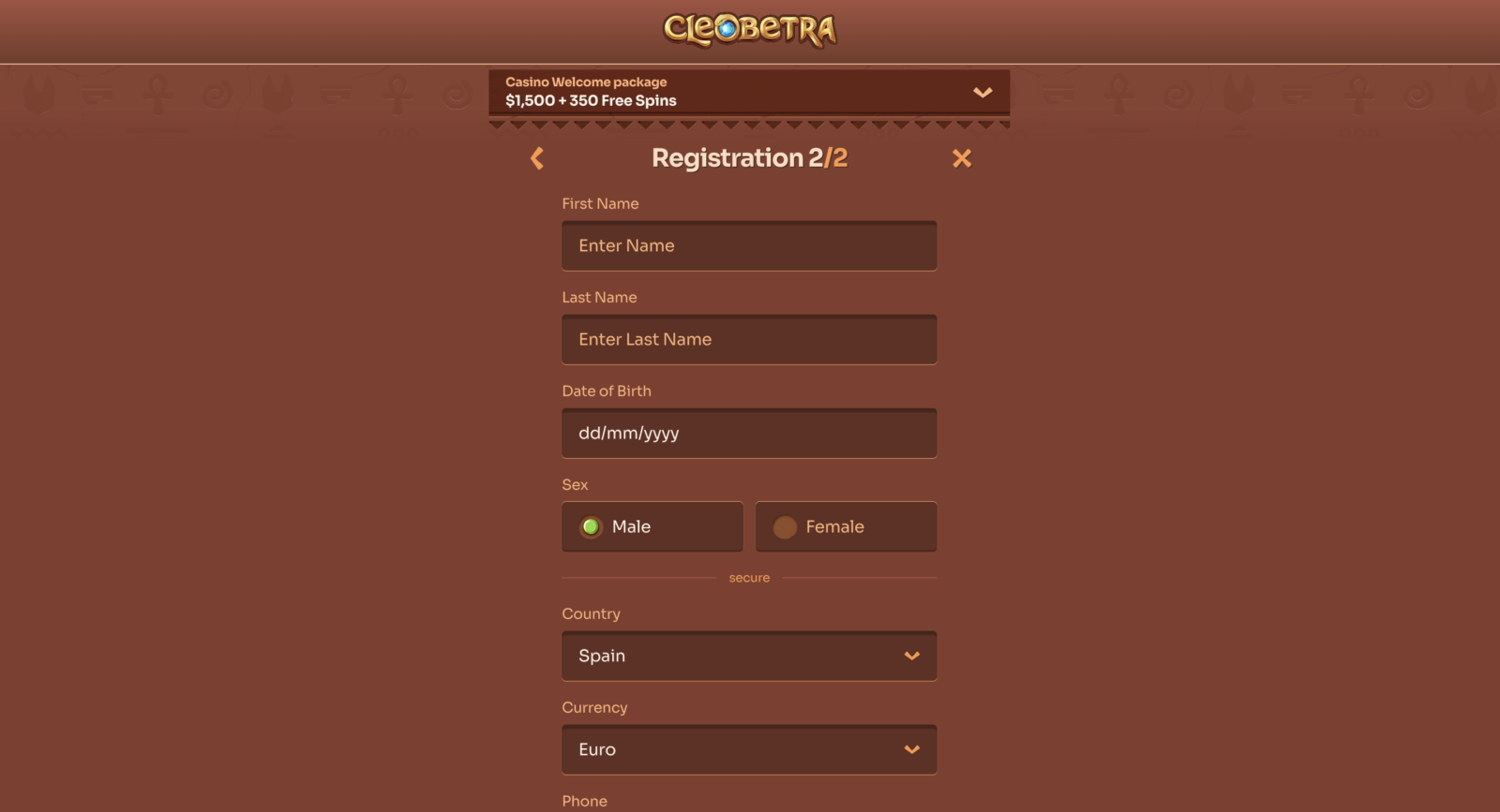 Cleobetra Signup 2