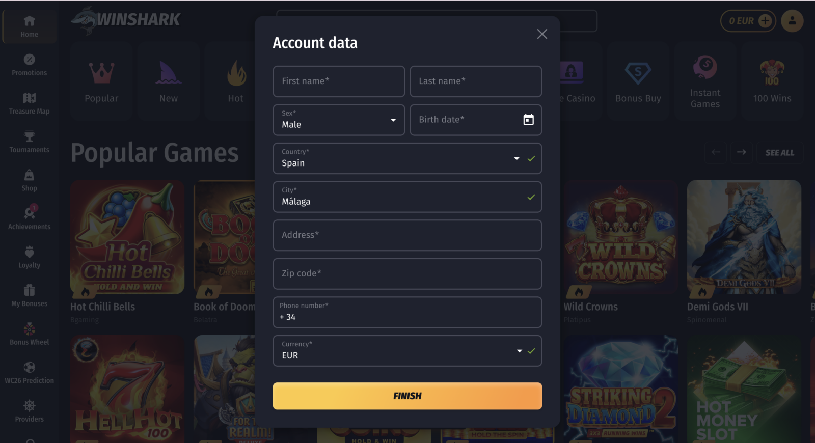 Winshark Registration 2